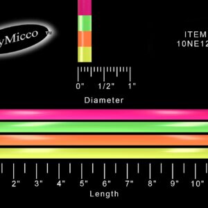 10NE121 MyMicco - 150 Giant 12" x 1/4" Neon Plastic Straws - Shakes, Shakes - Ships To You From OHIO