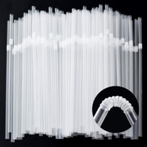 ALINK 500 Black Flexible Straws + 500 Clear Flexible Straws