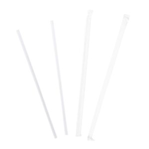 amercare 9 inch jumbo clear paper wrapped straws, case of 12,000