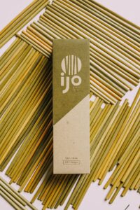 ijo grass straw ijo grass straws 100% natural, biodegradable, compostable, plastic free, eco drinking straws pack of 100