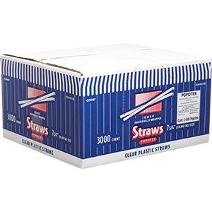 comet 7-3/4" wrapped straw, plastic, 3000 ct (91792)