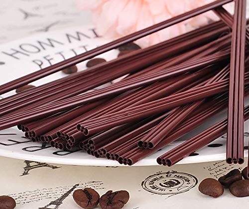 WOIWO 100Pcs Disposable Coffee Sucker Straws, Drinking Straws Hot Drinks Stirring Rods