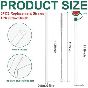 6pcs Reusable Replacement Straws, Replacement Straw with 2pcs Bumper Boots a Cleaning Brush and 3pcs Dust Plugs Replacement Straws Compatible with Stanley 40oz Cup