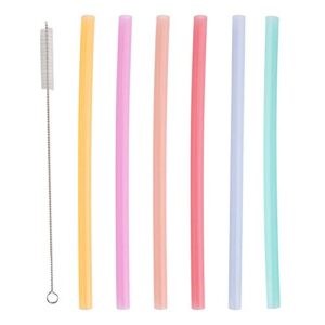straws, silicone straws reusable 6pcs silicone portable for home cofee shope for travel camping