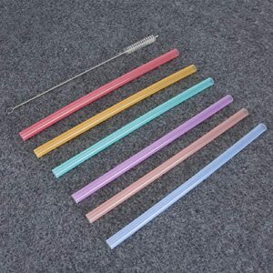 Straws, Silicone Straws Reusable 6pcs Silicone Portable for Home Cofee Shope for Travel Camping