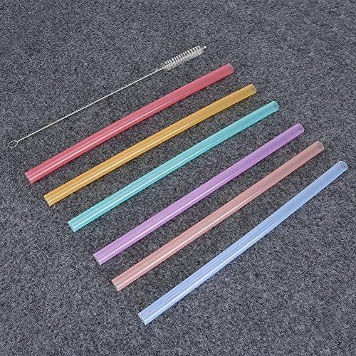 Straws, Silicone Straws Reusable 6pcs Silicone Portable for Home Cofee Shope for Travel Camping