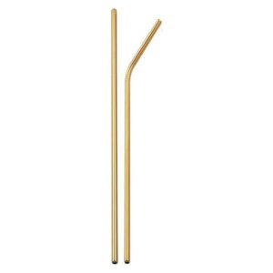 set of 4 reusable metal straws (gold)