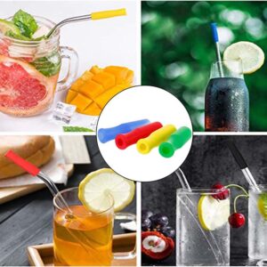 20 Pcs Silicone Straw Tips, Reusable Teeth Protectors Durable Metal Straws Tips Covers, Prevent Scald Straw Covers Fit for 6mm Wide Stainless Steel Straws