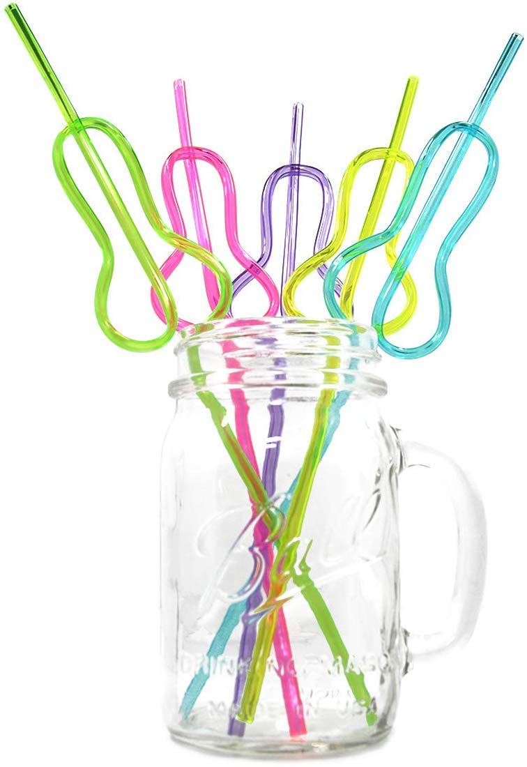 Party Supply Co. Bachelorette Straws, Penis Straw Party Favor, Funny Naughty Straws, Multi Colored Pack (Pack of 25)