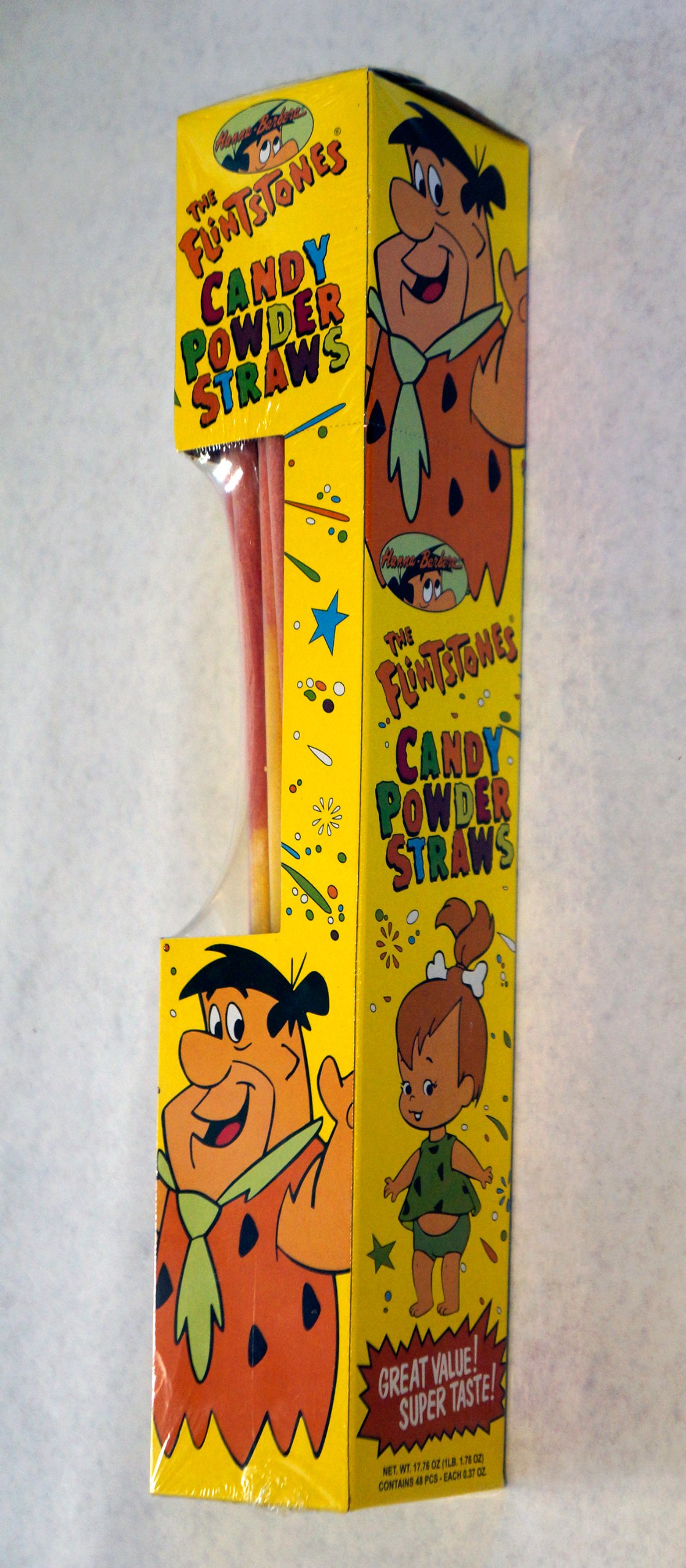 Hanna Barbera Productions Flintstones Powder Candy Straws