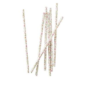 ginger ray ditsy floral decorative party paper straws 25 pack