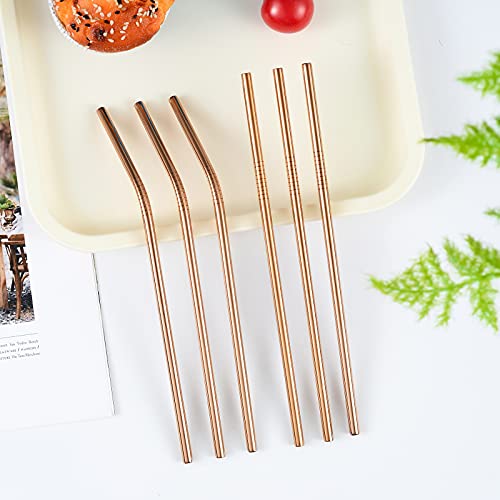 SENYI 8 stainless steel metal straws, colorful beverage straws, reusable straws, suitable for 20-ounce cups. 8.5x0.27x0.27, Stainless Steel,Colorful