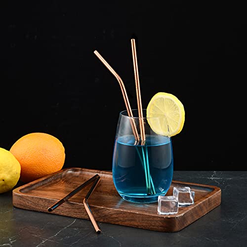 SENYI 8 stainless steel metal straws, colorful beverage straws, reusable straws, suitable for 20-ounce cups. 8.5x0.27x0.27, Stainless Steel,Colorful