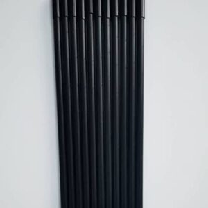 Silicone Tip Paper Straws - 250 pack - 7 3/4 inch Unwrapped Paper Drinking Straws with Silicone Tips (Black)