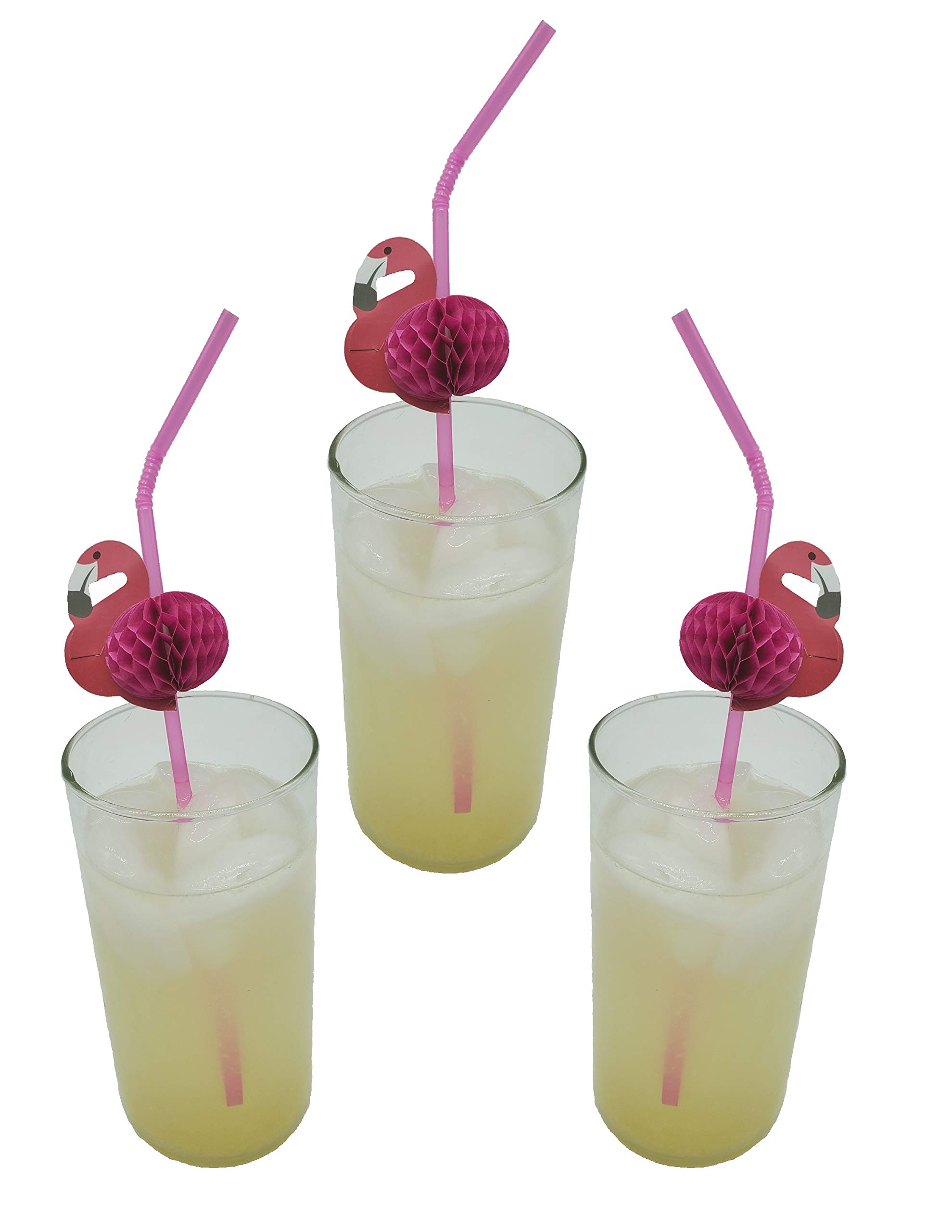 Oriental Trading Company OTC 48 Flamingo Straws/Luau Party Table Decor/Cardboard/Tissue Flexi-Straws/4 Dozen Tropical Drinks