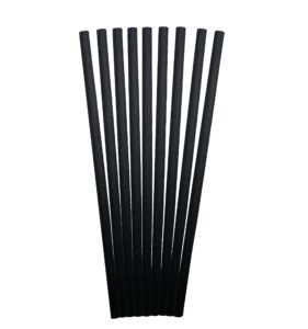 avocado seed straws black | extra strength 100% compostable 8.27" (1000 pieces)