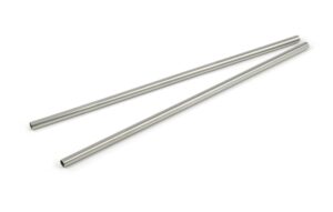 stainlesslux 77512 2-piece extra-long stainless steel milkshake straws/smoothie straw set, 12 inches long x 0.3 inches diameter, brilliant finish food-safe 18/8 stainless, 2 straws in a set