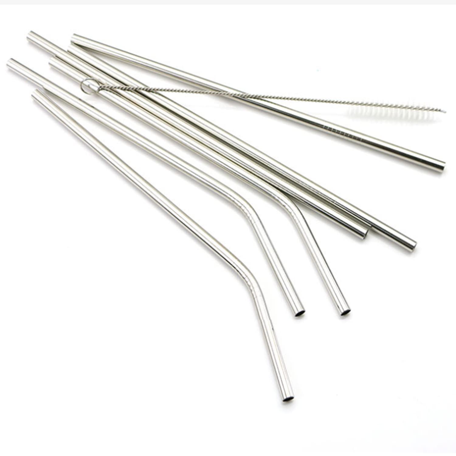 Reusable Metal Straw Pack of 16 Sets With 2 Tube Brash And Travel Package Stainless Steel Straws Drinking for 20 24 30 oz Tumbler