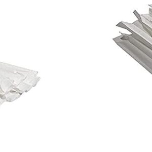 Perfectware Clear Giant 8 Wrapped 8" Plastic Milkshake Straws-600 Count Clear Wrapped Drinking Straws, 8 inch Length (Pack of 600), 8" Wrapped Plastic Milkshake Straws 3 Inches Wide. 7.5mm Thick.