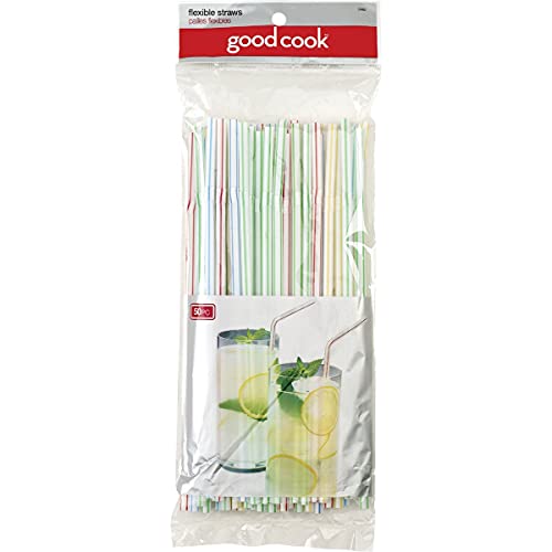 Good Cook 24992 Flexible Drinking Straws 50 Count