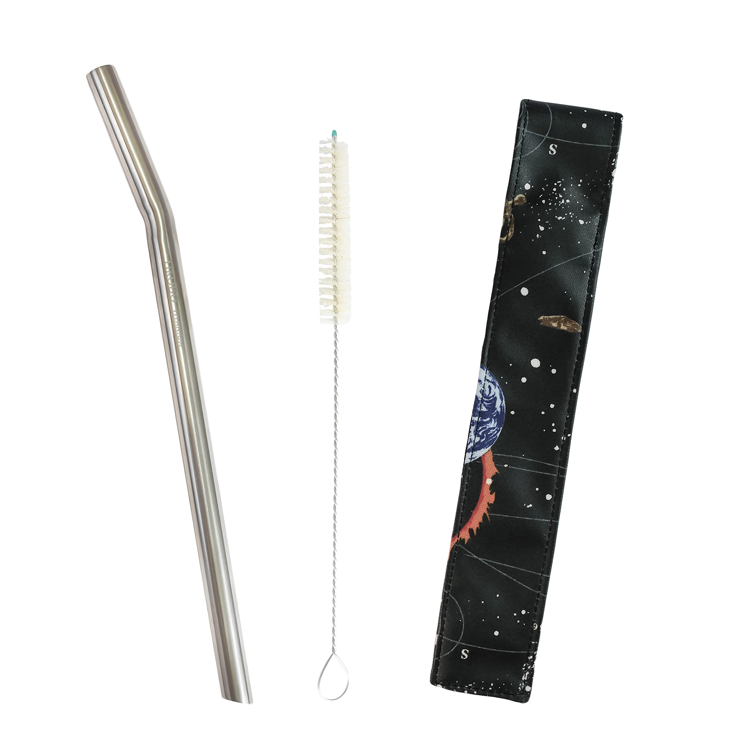 TiKOBO Pure Titanium Smoothie Straw-Bent, Boba Straw, reusable metal straw, no metallic aftertaste, for all drinks