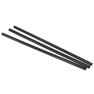 BWS 7 3/4" Jumbo Black Unwrapped Straw, Case of 5000