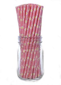 barconic® paper straws - daisy - 100 pack