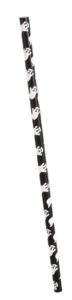 unique bat & ghost halloween paper straws - 11.25", black & white, 10 pcs