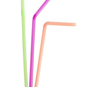 Evriholder Flexi Neon 100pk Bendy Straws, Standard