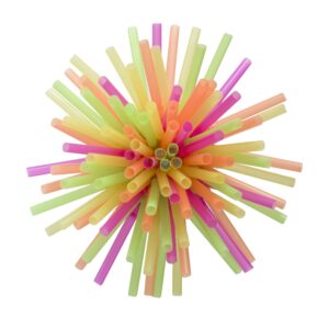 Evriholder Flexi Neon 100pk Bendy Straws, Standard