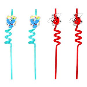 Dreidel and Menorah Hanukkah Straws - Reusable (12-Pack)