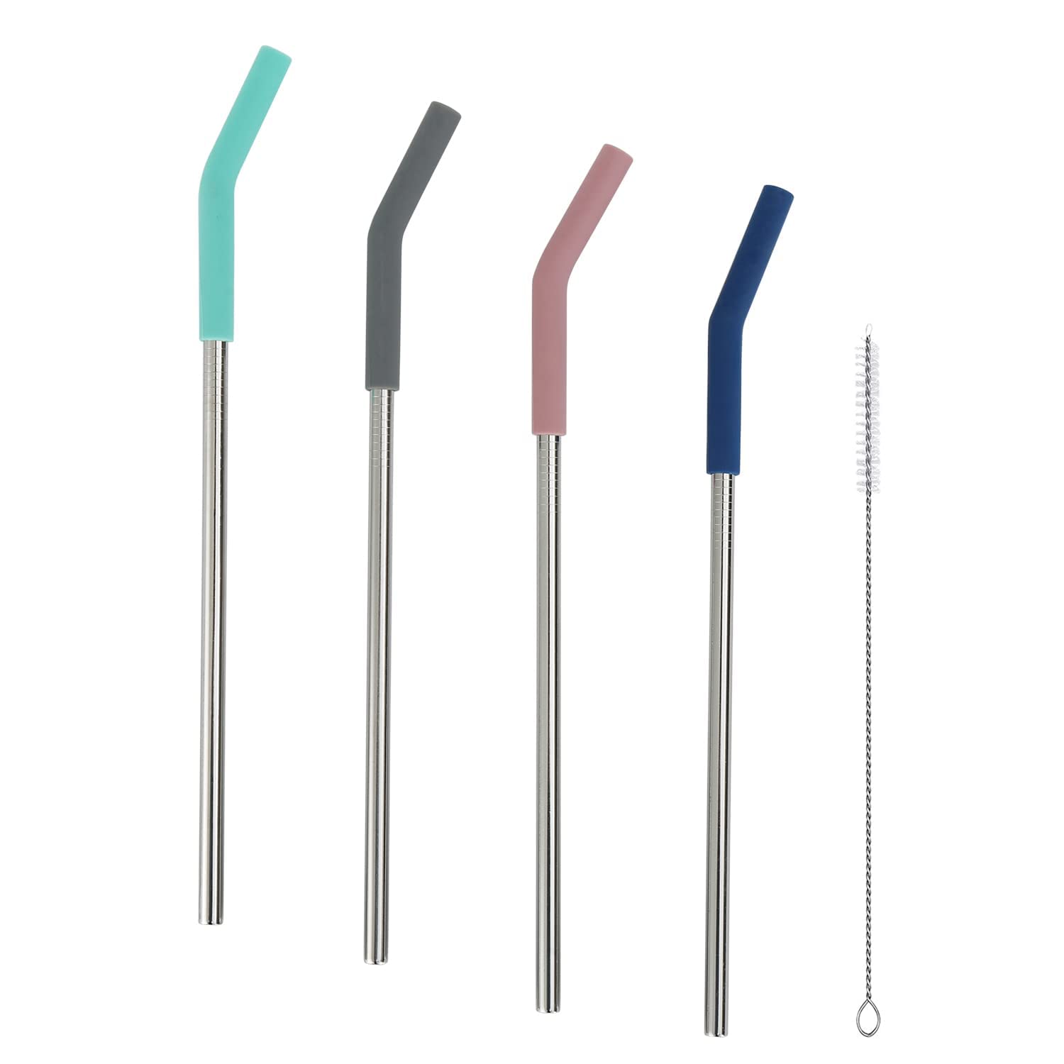 DUIERA Stainless Steel Straws Eco Friendly Drinking Straws Reusable Metal Straws (Type A+B)