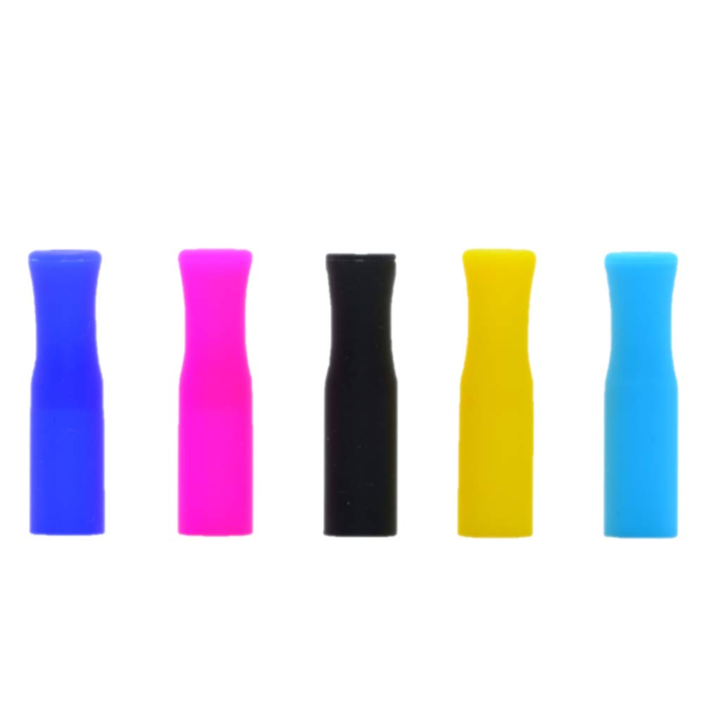 100pcs Straws Tips Reusable Silicone Straws with Flexible Straw Drain Brush Set