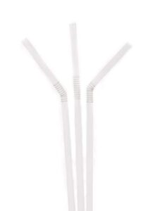 individually wrapped flexible plastic drinking straws 400/box - ecoquality disposable clear straws, bpa free plastic - bendy, party, fancy straws, birthday parties, bendi straws, catering