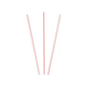 royal 5" white with red stripe sip straw, package of 1000