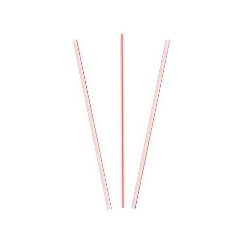 Royal 5" White with Red Stripe Sip Straw, Package of 1000