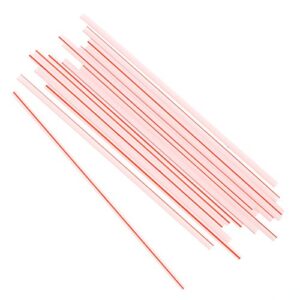 Royal 5" White with Red Stripe Sip Straw, Package of 1000