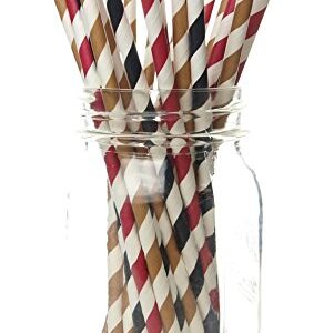 Cowboy Party Straws (25 Pack) - Country Western Birthday Party Supplies, Cowgirl Paper Drinking Straws, Cowboys Wild West Party Decorations