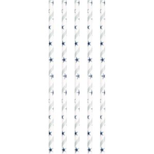 creative converting officially licensed nfl paper straws, 24-count, dallas cowboys -