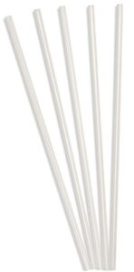 perfect stix clear concession straight-cut straw, unwrapped, 7-3/4" length, clear (pack of 100)
