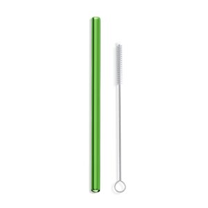hummingbird glass straws 9 inches x 9.5 mm straight reusable straw made with pride in the usa (green)