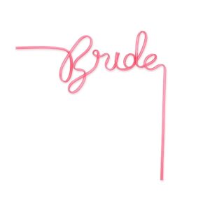weddingstar bachelorette party silly straws - pink - bride