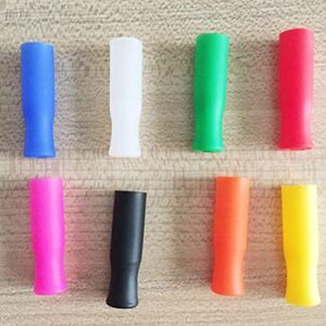 10 PCS Reusable Straw Tips, Silicone Straw Tips, Multi-Color Food Grade Straws Nozzles Tips Covers Fit for 1/3 Inch Wide(8MM Outer Diameter) Stainless Steel