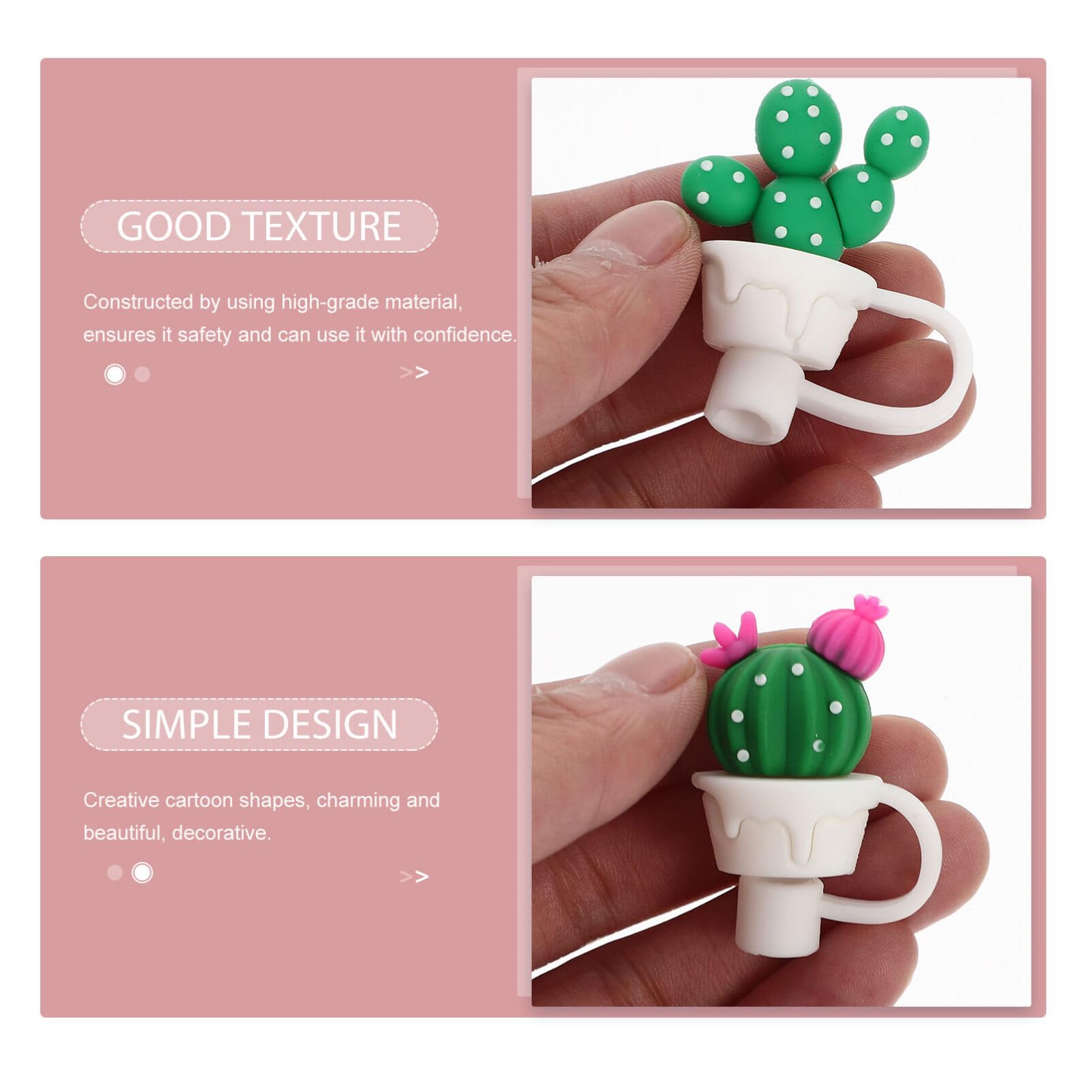 Yardwe 4pcs Cactus Straw Plugs Silicone Straws Drinking Straw Caps Cute Straw Topper Straw Tip Protectors Straw Tips End Cover Reusable Straws Plug Reusable Straw Caps Plug Cover Simple