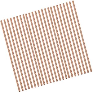 100pcs reusable metal straight straw in bulk order. 265mm long rose gold drinking straws bronze color stainless steel straws for 20 and 30 oz tumbler yeti (10.5" long, rose gold-100pcs straight)