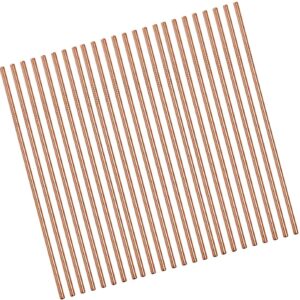 100Pcs Reusable Metal Straight Straw in Bulk Order. 265mm Long Rose Gold Drinking Straws Bronze Color Stainless Steel Straws for 20 and 30 oz Tumbler Yeti (10.5" Long, Rose Gold-100pcs Straight)