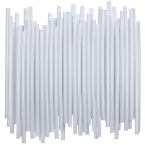 large 7.75" drinking straws (white, 150)