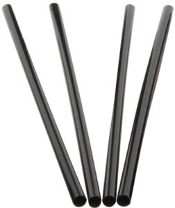 cell-o-core bs510l unwrapped jumbo straw, 7-3/4" length, black (10 packs of 250)