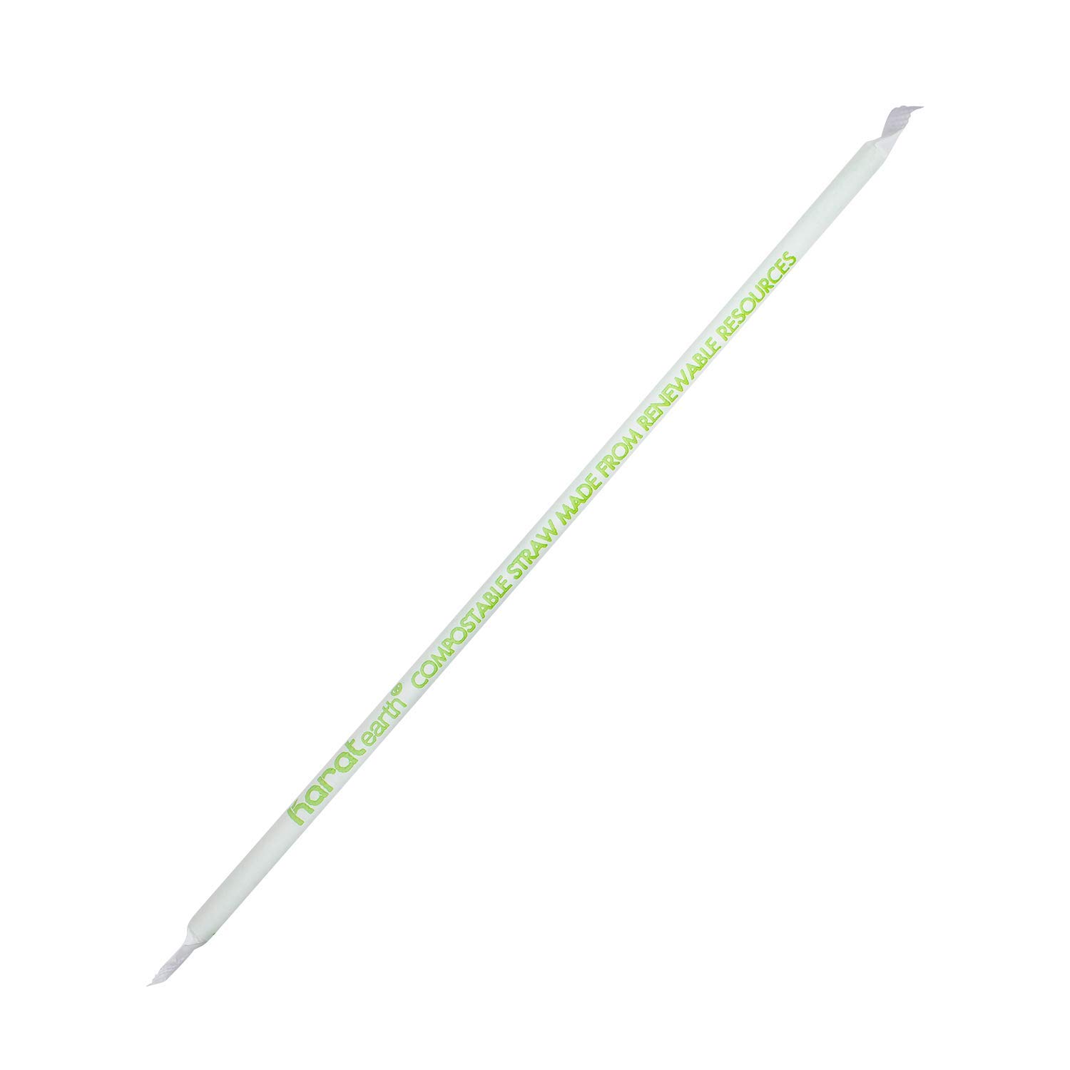 Karat Earth 9.5" PLA Jumbo Straw, Wrapped - Green - 4,800 ct