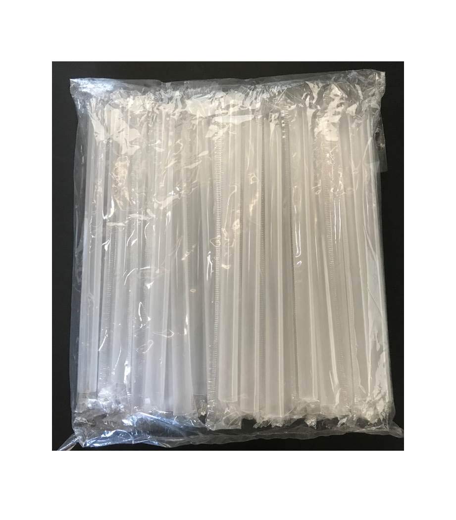 Extra Wide Individually Wrap Boba Bubble Tea Fat Drinking Straws, 7-7/8" Long, Transparent, 2250 pcs per case (2250)